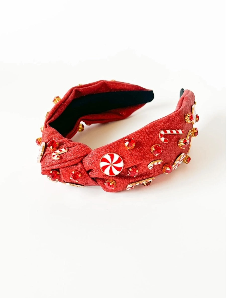 Festive Headbands- Candy Cane-300 Headwear-Brittyland-The Lovely Closet, Women's Fashion Boutique in Alexandria, KY