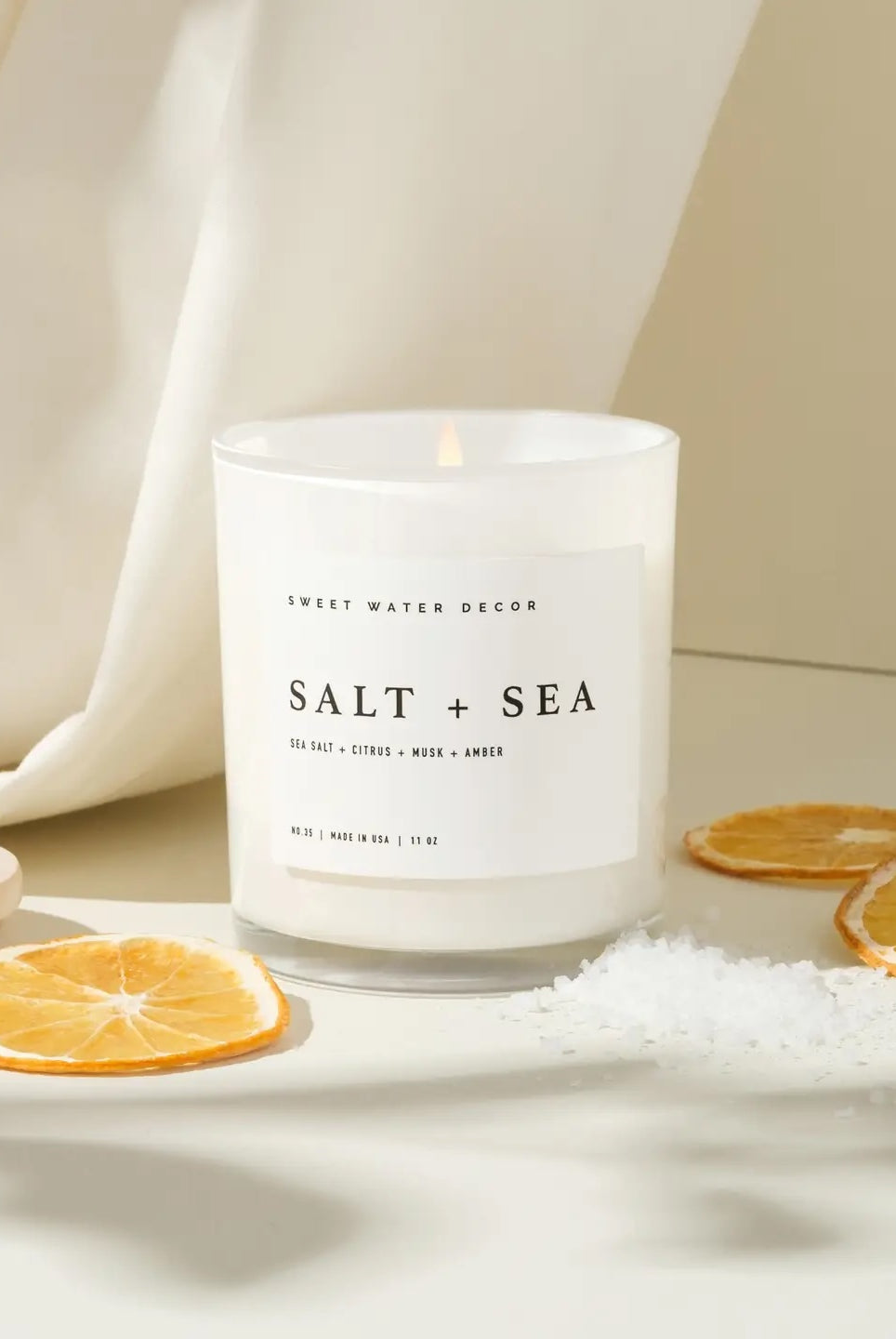 Salt and Sea 11 oz Soy Candle-310 Gift-Sweet Water Decor-The Lovely Closet, Women's Fashion Boutique in Alexandria, KY