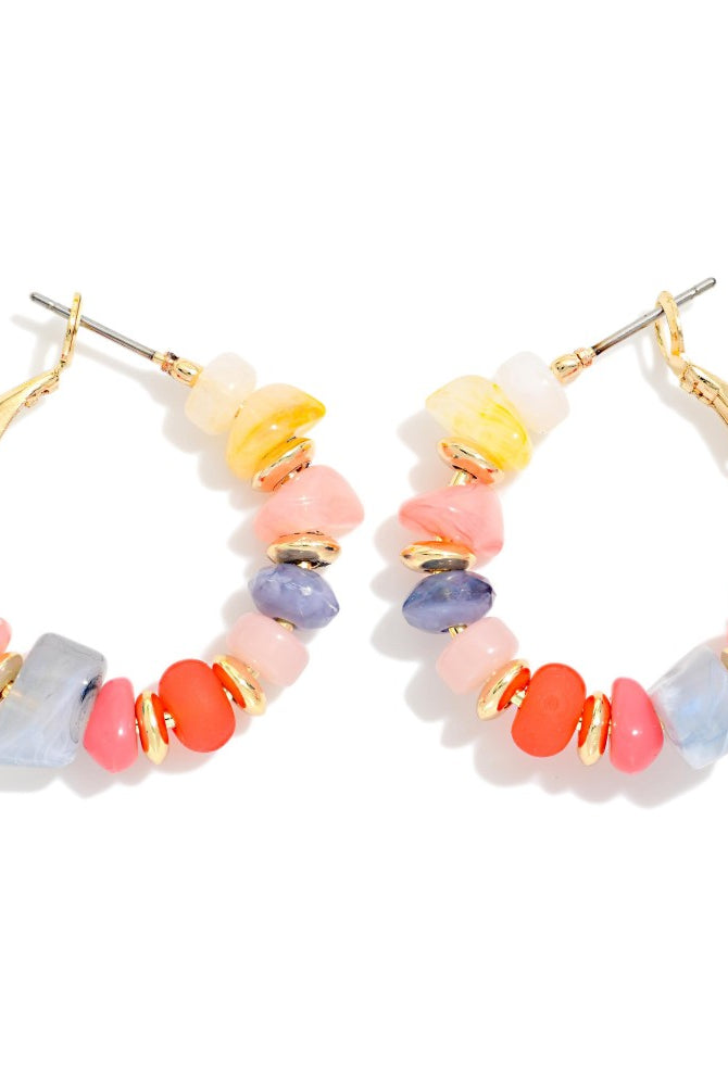 Stone Beaded Earring-250 Jewelry-judson-The Lovely Closet, Women's Fashion Boutique in Alexandria, KY