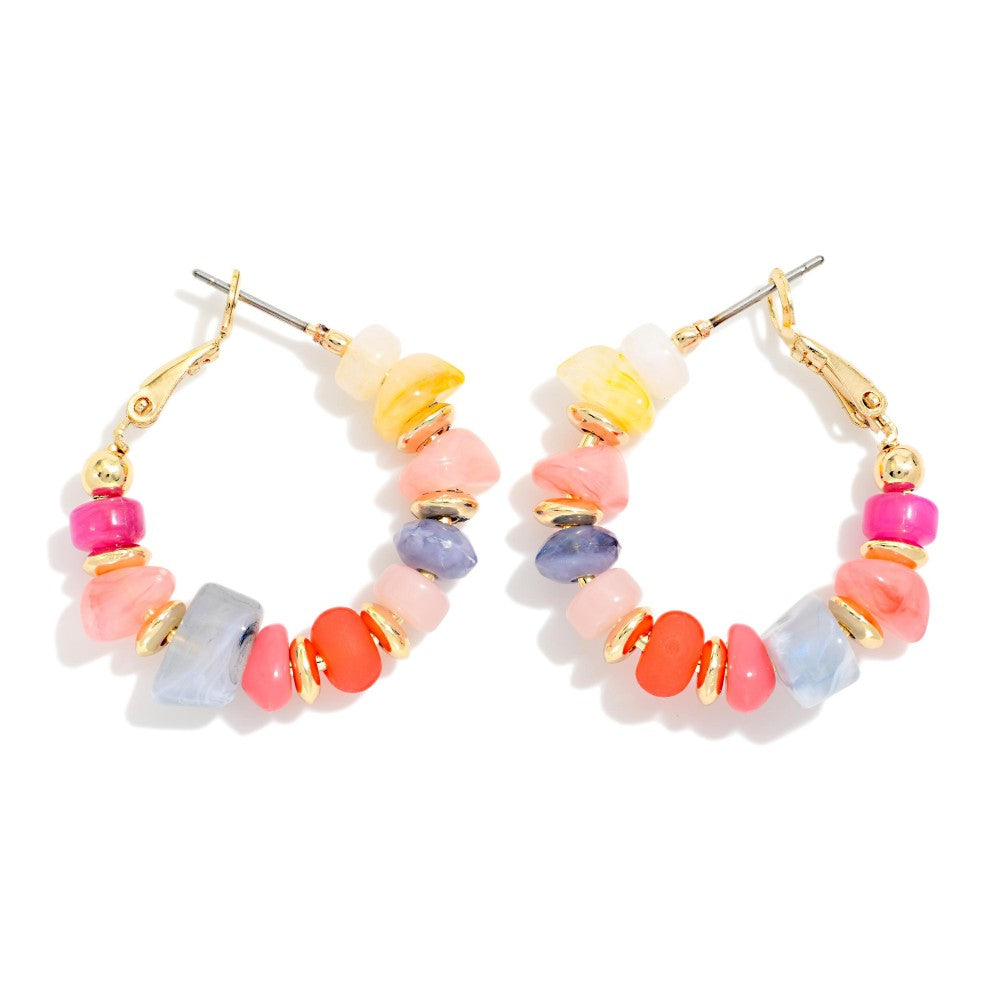 Stone Beaded Earring-250 Jewelry-judson-The Lovely Closet, Women's Fashion Boutique in Alexandria, KY