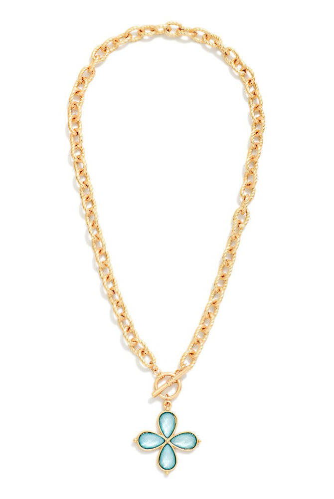 Chain Link Toggle Clasp Necklace - Blue-280 Accessories-judson-The Lovely Closet, Women's Fashion Boutique in Alexandria, KY