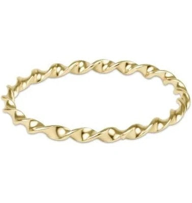 Classic Gold Twisted Thin Band Ring-260 eNewton-eNewton-The Lovely Closet, Women's Fashion Boutique in Alexandria, KY