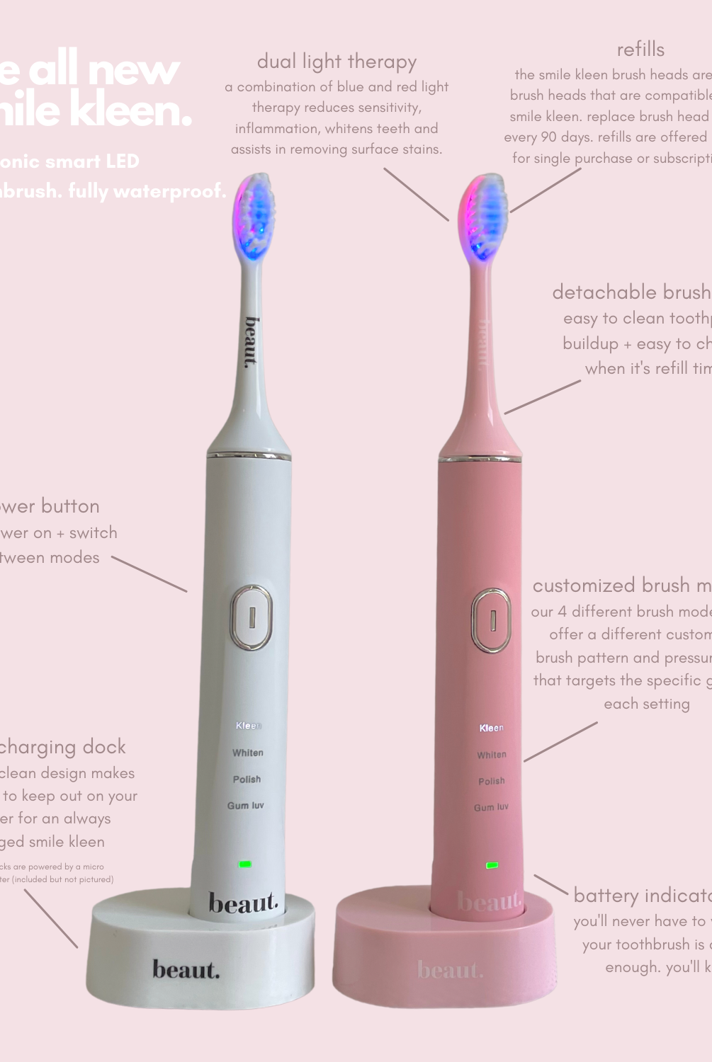 *Pre-Order*Smile Kleen Toothbrush-340 Beauty/Self Care-beaut.beautyco.-The Lovely Closet, Women's Fashion Boutique in Alexandria, KY