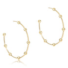 1.5” Beaded Simplicity Post Hoop-260 eNewton-eNewton-The Lovely Closet, Women's Fashion Boutique in Alexandria, KY