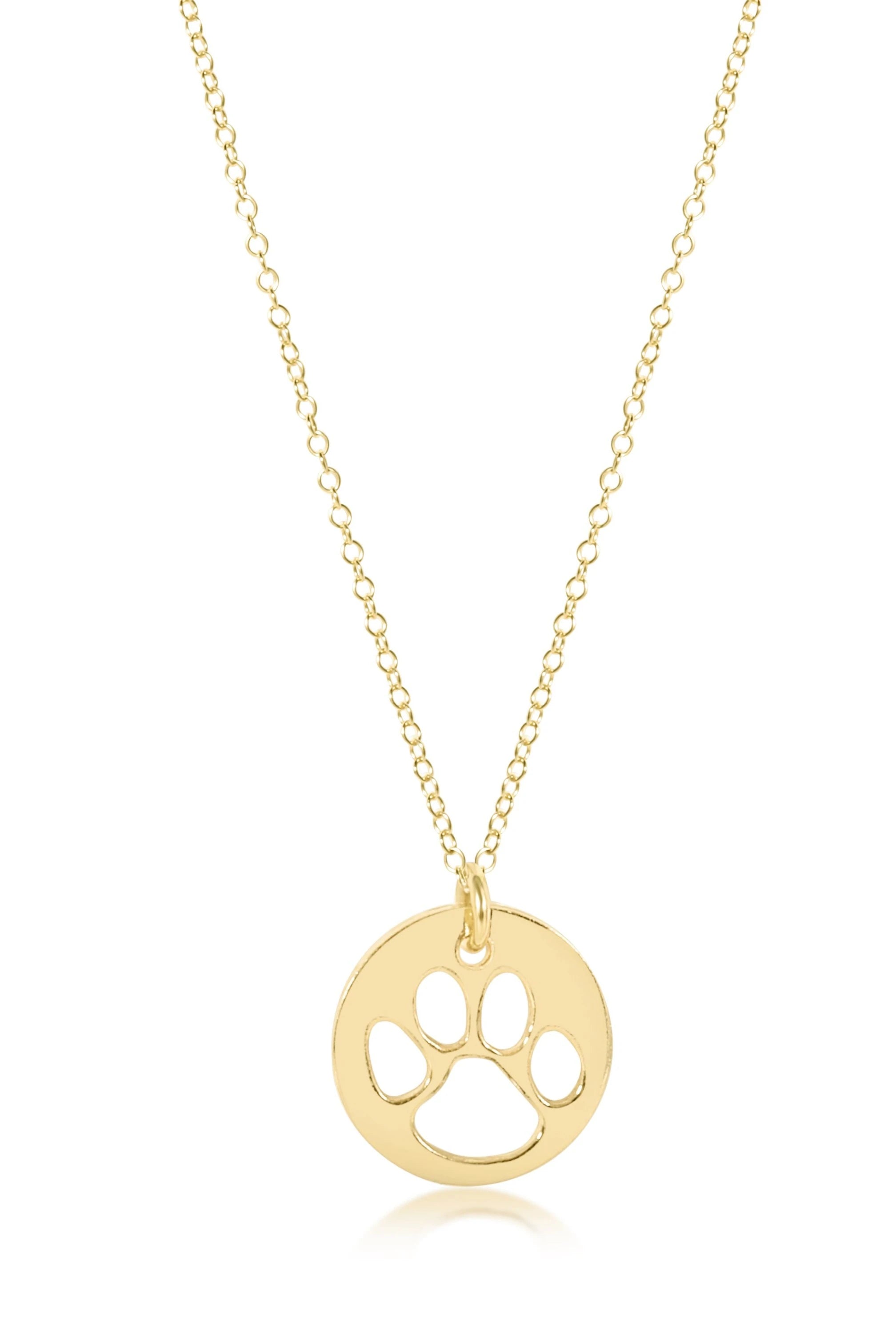 16’ Paw Print Gold Charm Necklace-Necklaces-eNewton-The Lovely Closet, Women's Fashion Boutique in Alexandria, KY