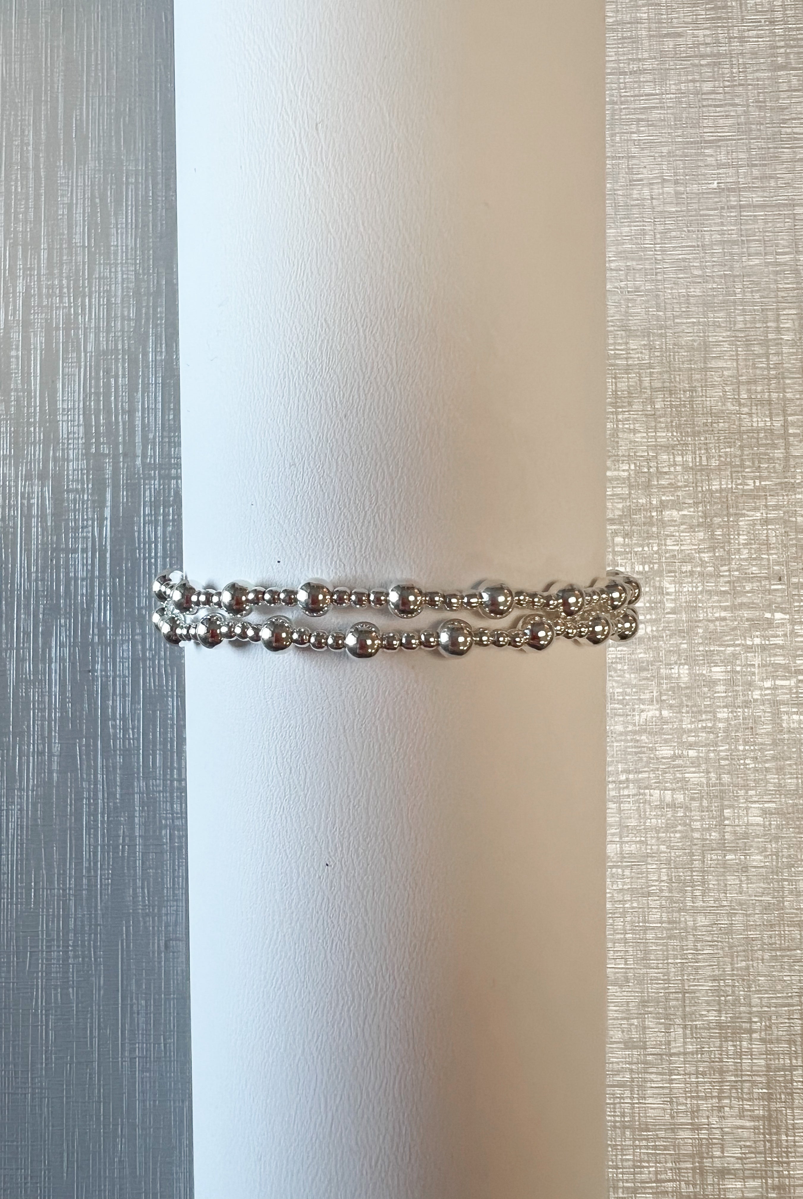 Classic Sincerity Pattern 4mm Silver Bracelet-260 eNewton-eNewton-The Lovely Closet, Women's Fashion Boutique in Alexandria, KY