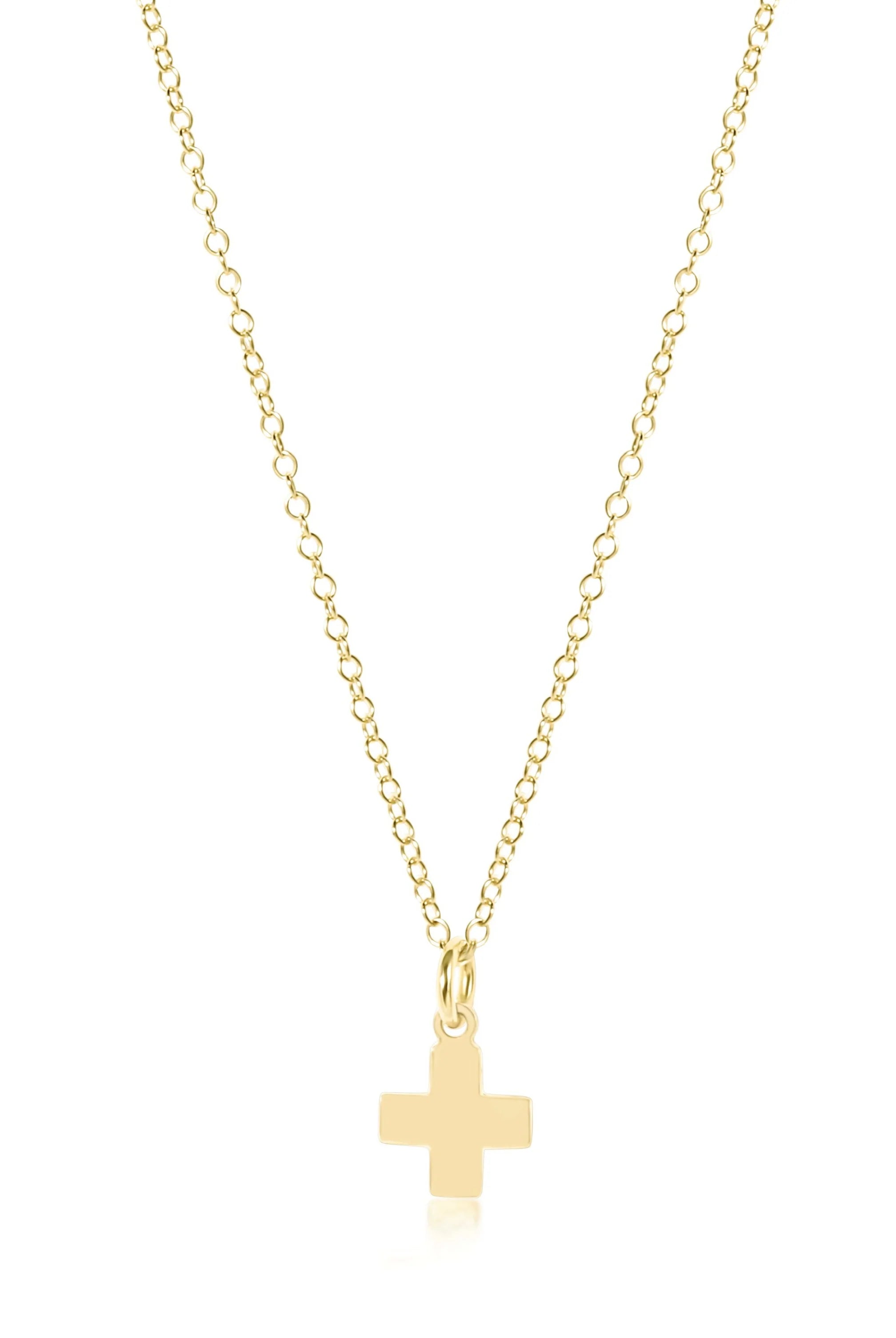 Egirl 14’ Signature Cross Gold Charm Necklace-260 eNewton-eNewton-The Lovely Closet, Women's Fashion Boutique in Alexandria, KY