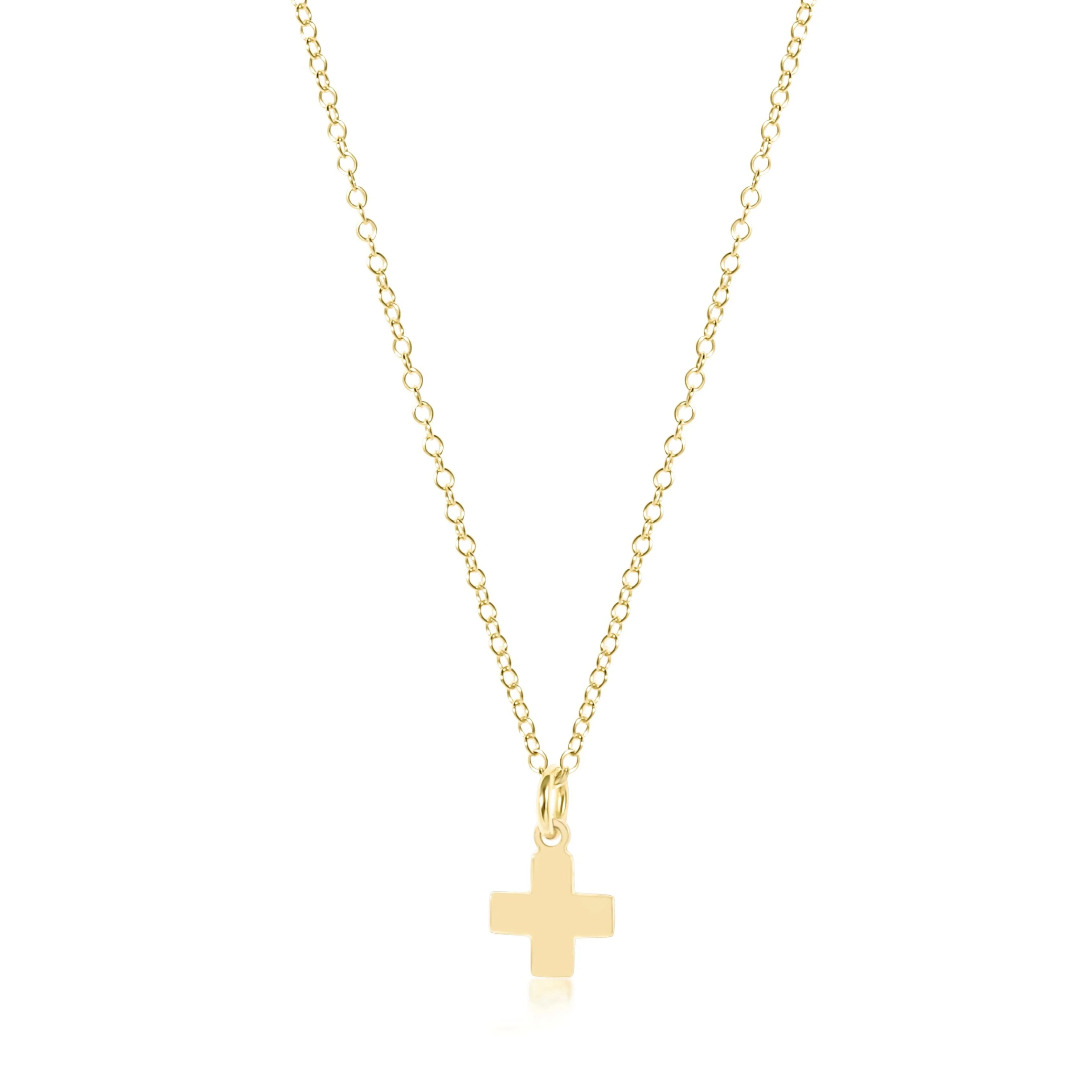 Egirl 14’ Signature Cross Gold Charm Necklace-260 eNewton-eNewton-The Lovely Closet, Women's Fashion Boutique in Alexandria, KY