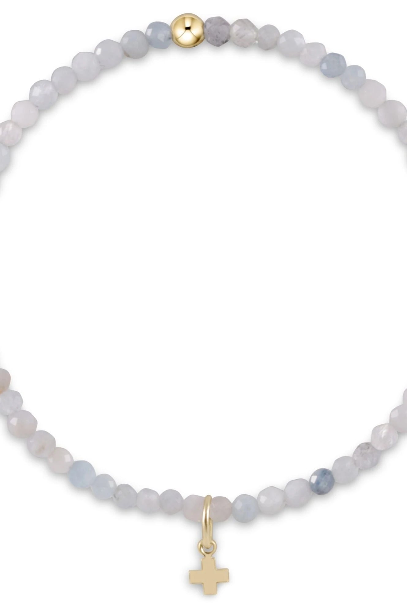 EXTENDS Aquamarine Gemstone 3mm Signature Cross Bracelet-260 eNewton-eNewton-The Lovely Closet, Women's Fashion Boutique in Alexandria, KY