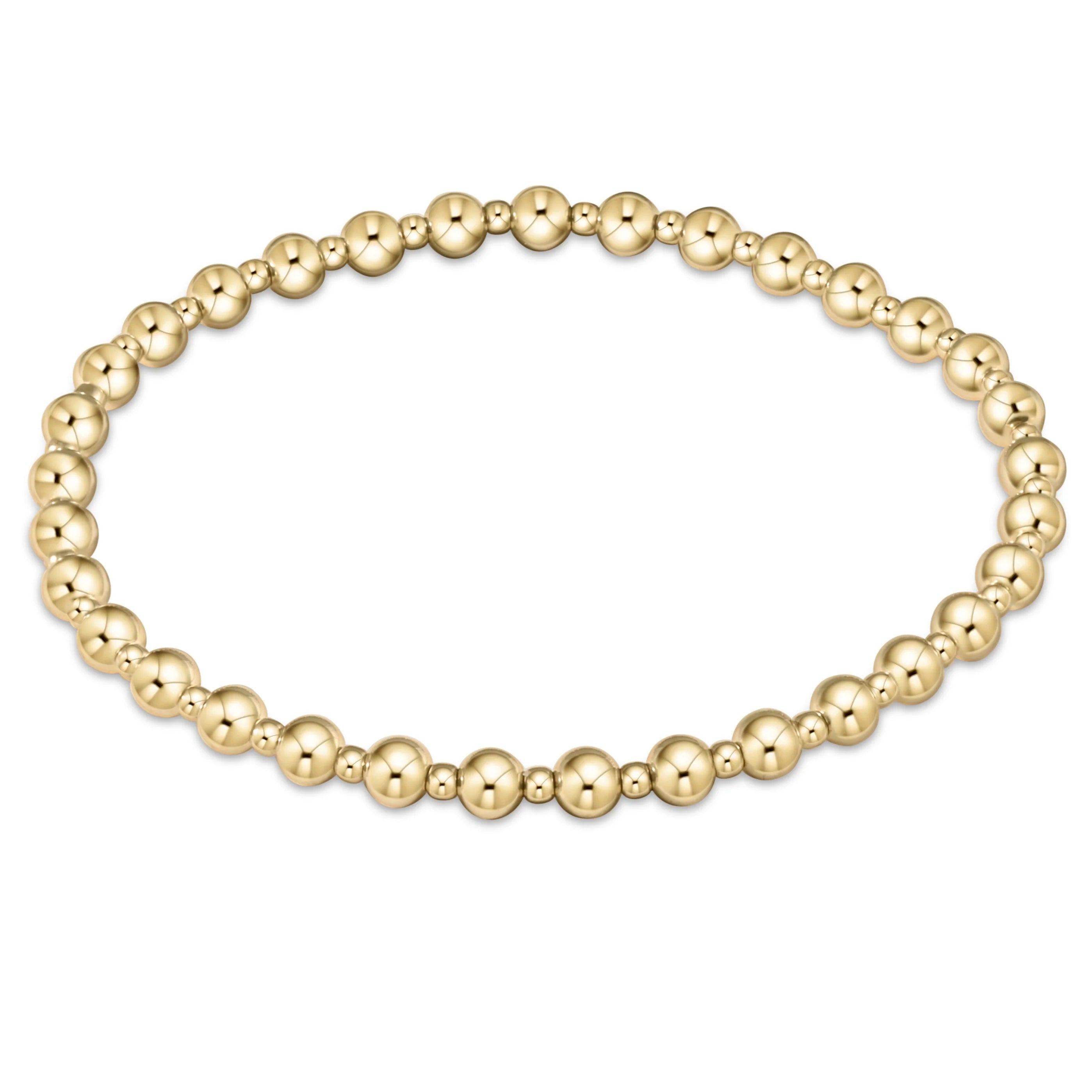 EXTENDS Classic Gold Grateful 4mm Bead Bracelet-260 eNewton-eNewton-The Lovely Closet, Women's Fashion Boutique in Alexandria, KY