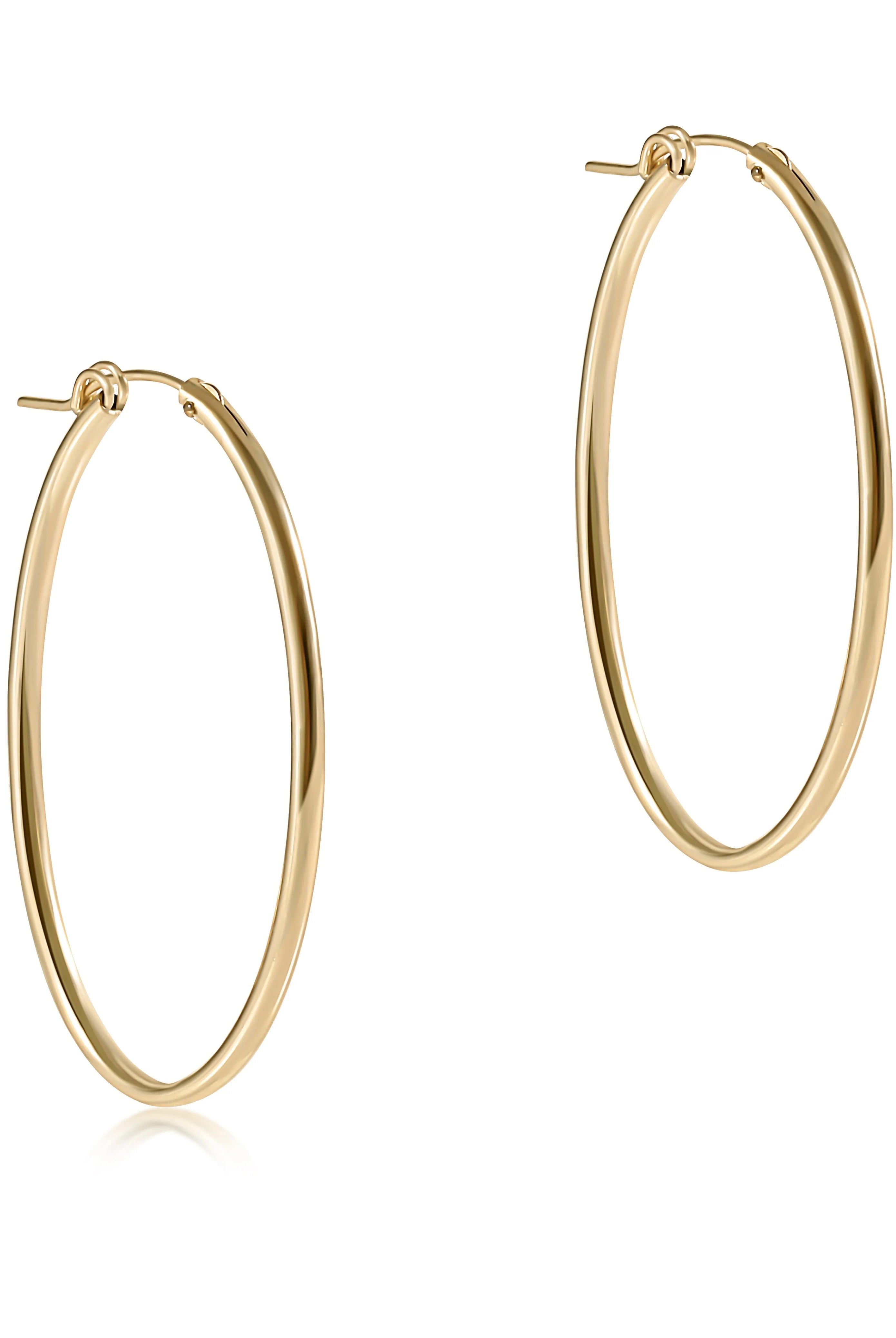 2” Oval Smooth Hoop-260 eNewton-eNewton-The Lovely Closet, Women's Fashion Boutique in Alexandria, KY