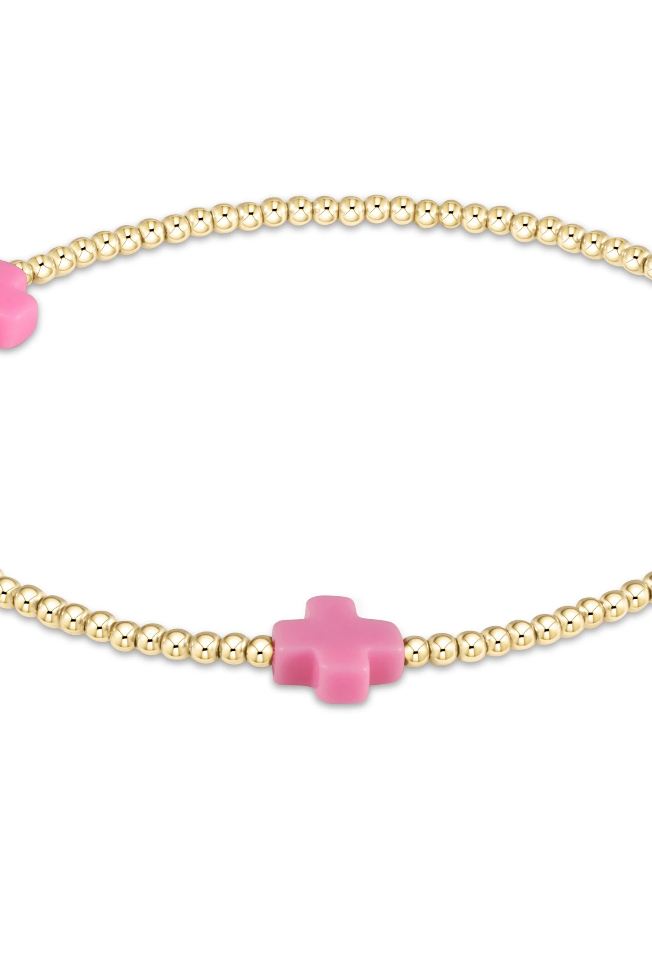 Signature Cross Gold Pattern 2mm Bead Bracelet-260 eNewton-eNewton-The Lovely Closet, Women's Fashion Boutique in Alexandria, KY