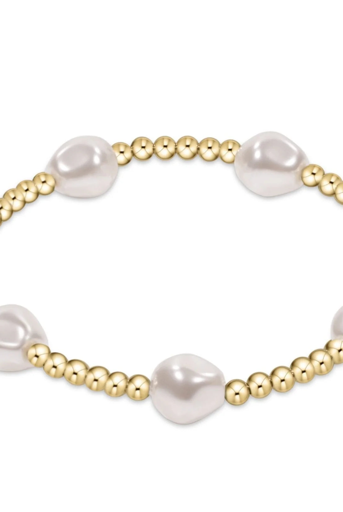 Admire Gold 3mm Pearl Bracelet-260 eNewton-eNewton-The Lovely Closet, Women's Fashion Boutique in Alexandria, KY