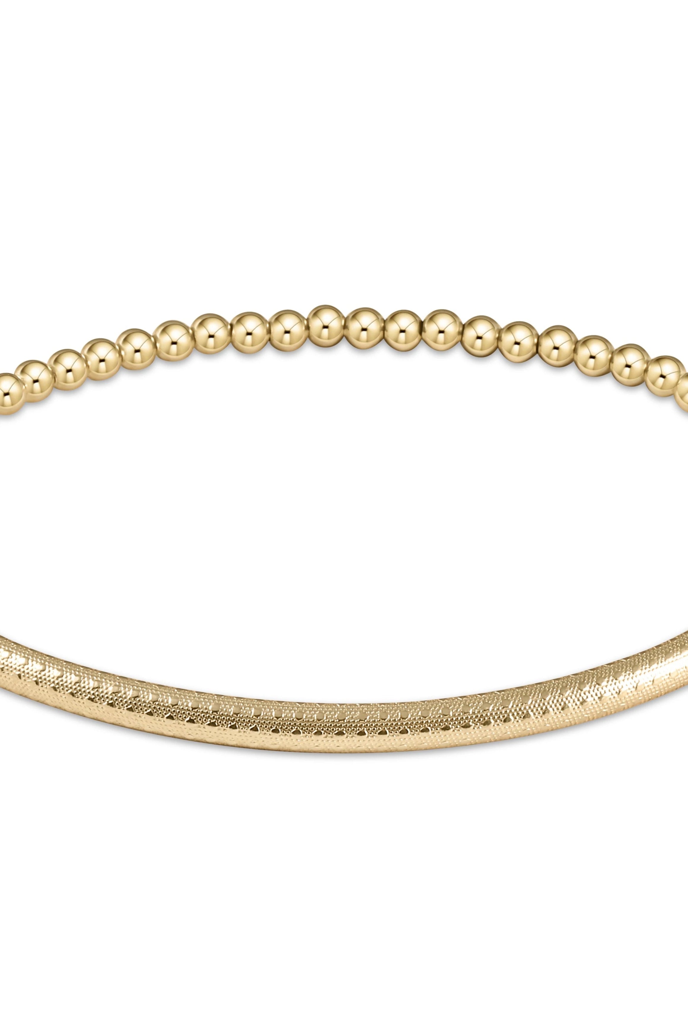 Classic Gold 3mm Bliss Bar Textured-260 eNewton-eNewton-The Lovely Closet, Women's Fashion Boutique in Alexandria, KY