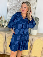 Sapphire Season Dress-180 Dresses-Umgee-The Lovely Closet, Women's Fashion Boutique in Alexandria, KY