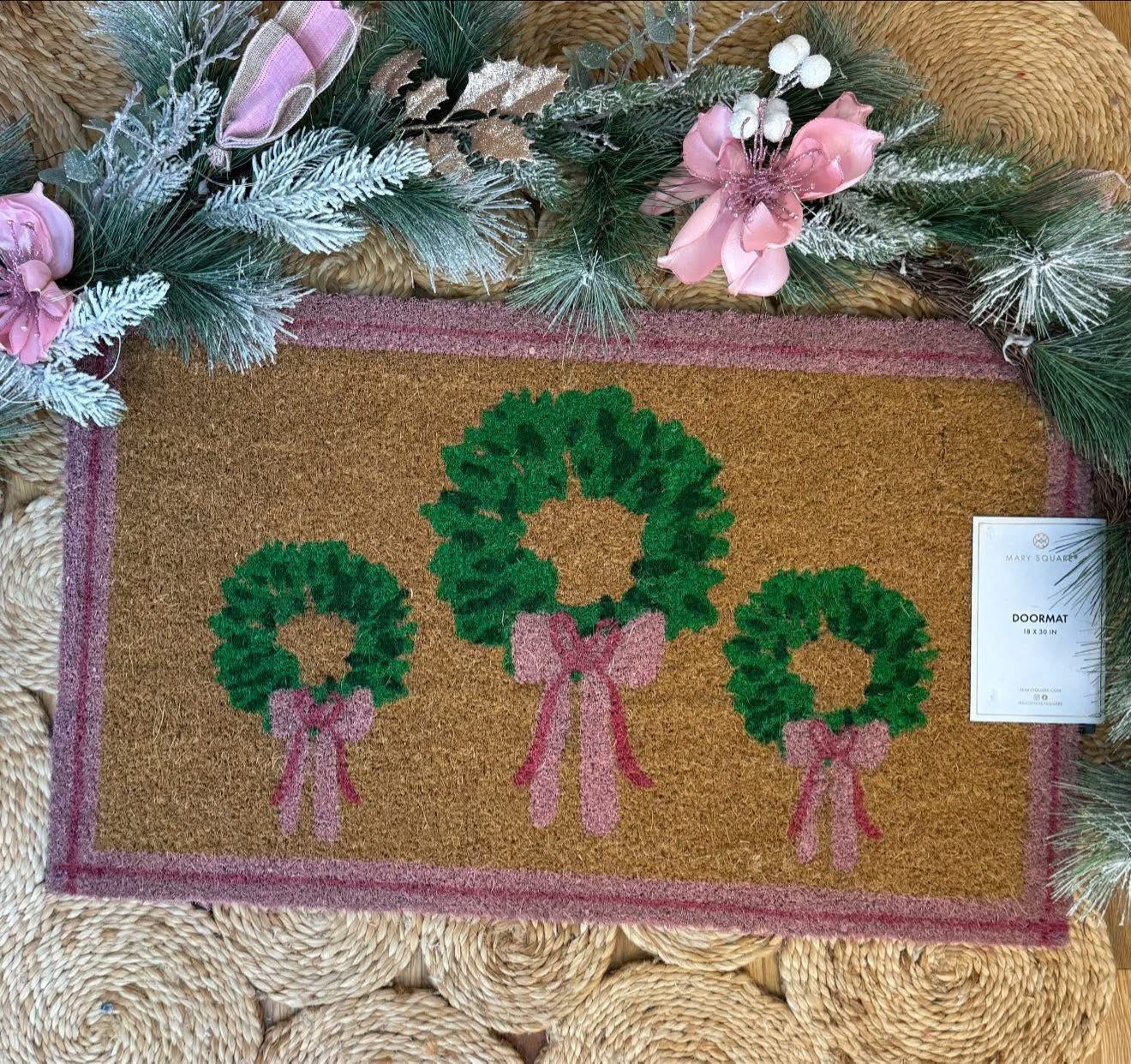 FINAL SALE Mary Square 2025 Holiday Door Mat-350 Holiday-Mary Square-The Lovely Closet, Women's Fashion Boutique in Alexandria, KY