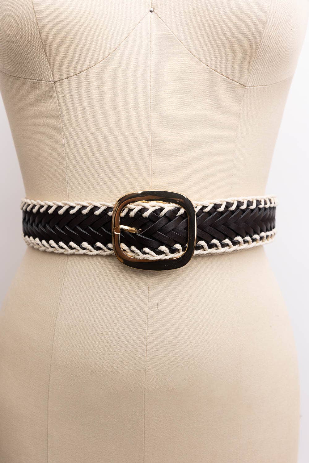 Crochet Trimmed Woven Belt: Black-280 Accessories-The Lovely Closet-The Lovely Closet, Women's Fashion Boutique in Alexandria, KY