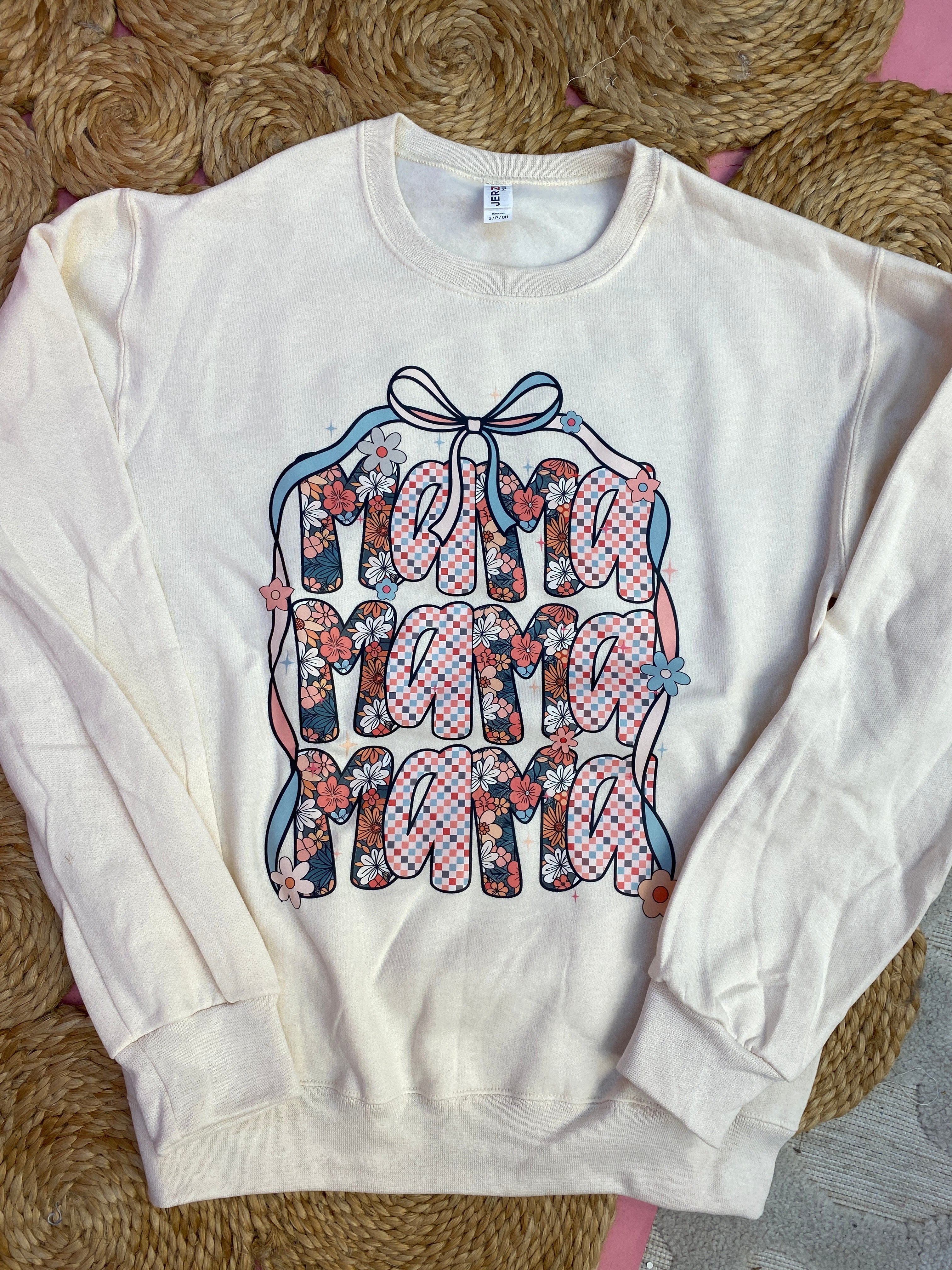 Mama Mama Mama Graphic Crewneck-130 Graphics-The Lovely Closet-The Lovely Closet, Women's Fashion Boutique in Alexandria, KY