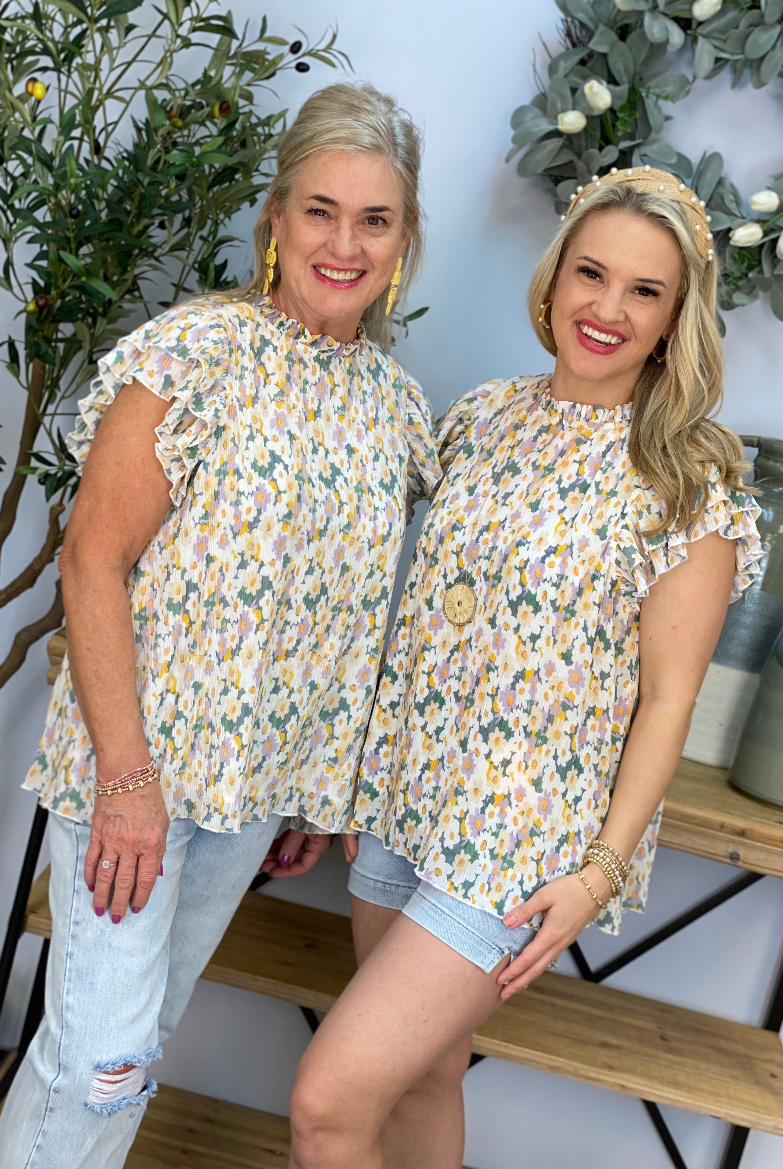 Brighten The Day Blouse-Tops-The Lovely Closet-The Lovely Closet, Women's Fashion Boutique in Alexandria, KY