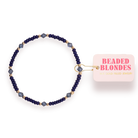 Eleanor Bracelet in Denim: Standard 6.75 inch-bracelet-Beaded Blondes-The Lovely Closet, Women's Fashion Boutique in Alexandria, KY