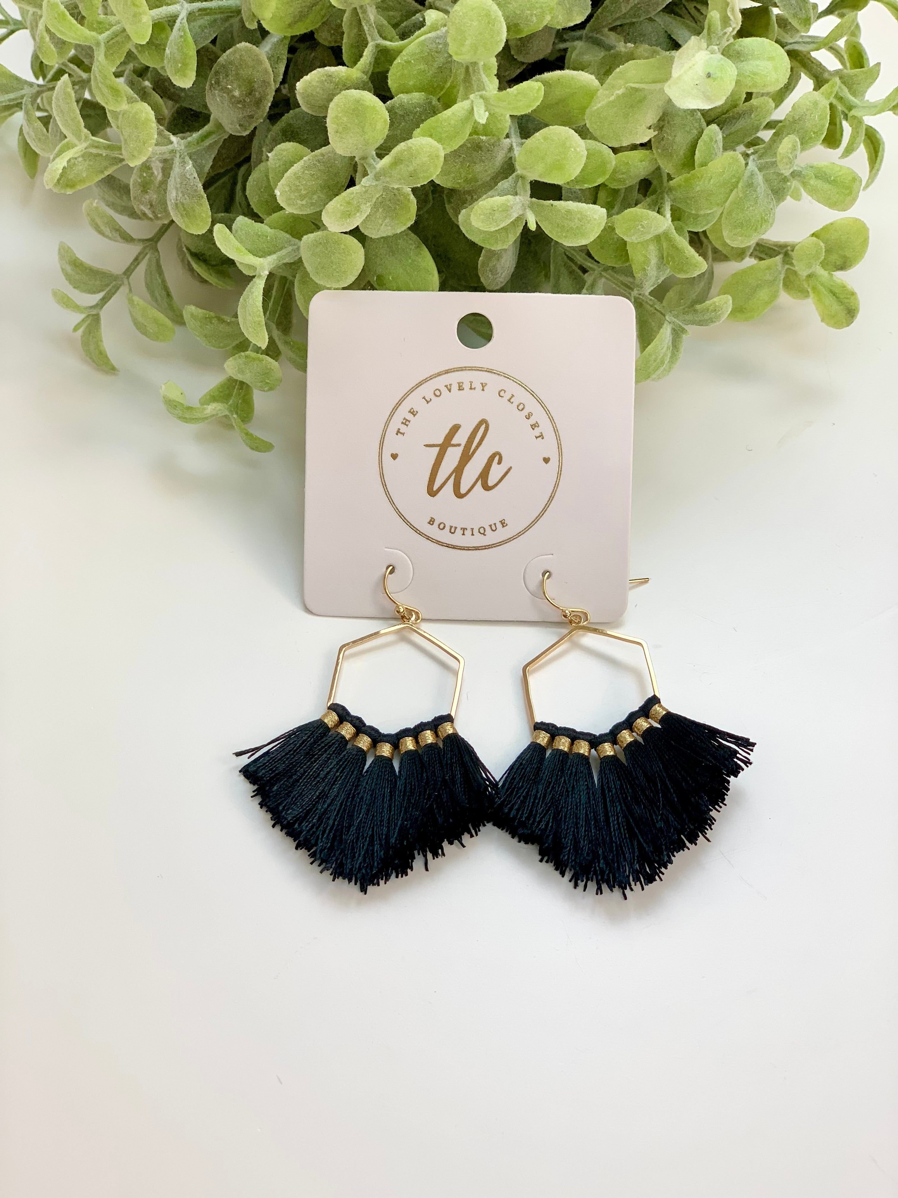 What to Wear Earrings - Black-The Lovely Closet-The Lovely Closet, Women's Fashion Boutique in Alexandria, KY