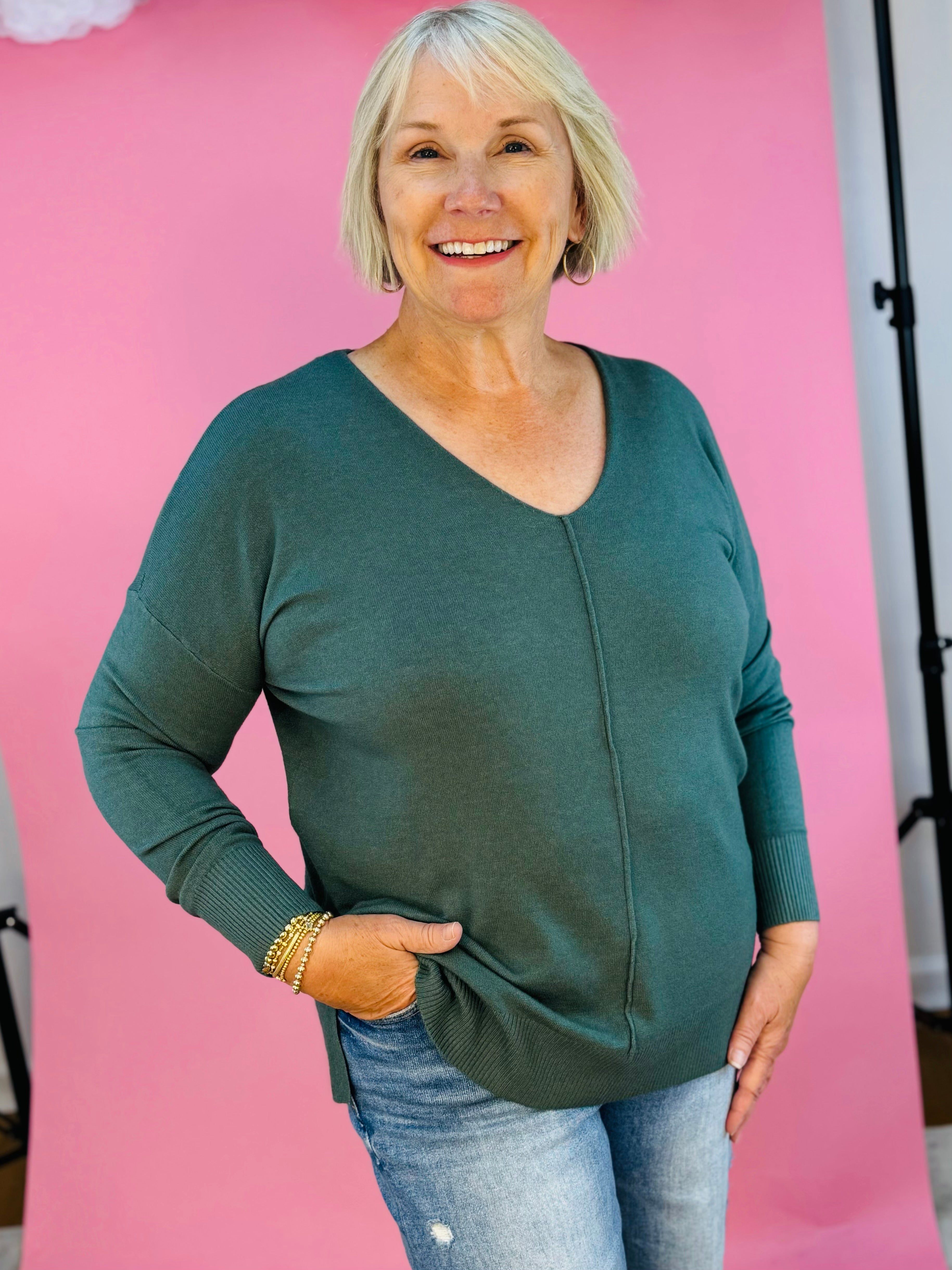 Dream Sweater - Teal-140 Sweaters-zenana-The Lovely Closet, Women's Fashion Boutique in Alexandria, KY