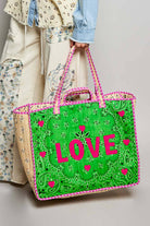 LOVE Bandana Quilted Tote Bag-280 Accessories-Pol Clothing-The Lovely Closet, Women's Fashion Boutique in Alexandria, KY