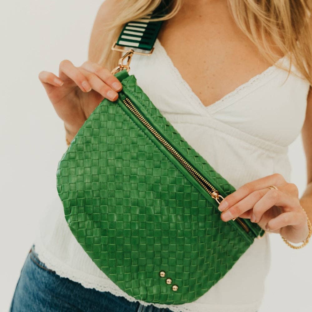 Westlyn Woven Bum Bag - Brown-290 Bag/Handbags-Pretty Simple-The Lovely Closet, Women's Fashion Boutique in Alexandria, KY