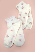 Bow & Flower Socks-280 Accessories-JOSSLYN by wall to wall-The Lovely Closet, Women's Fashion Boutique in Alexandria, KY