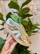 Corkys Friend Zone - Gold Crinkle Metallic-270 Shoes-Corkys-The Lovely Closet, Women's Fashion Boutique in Alexandria, KY