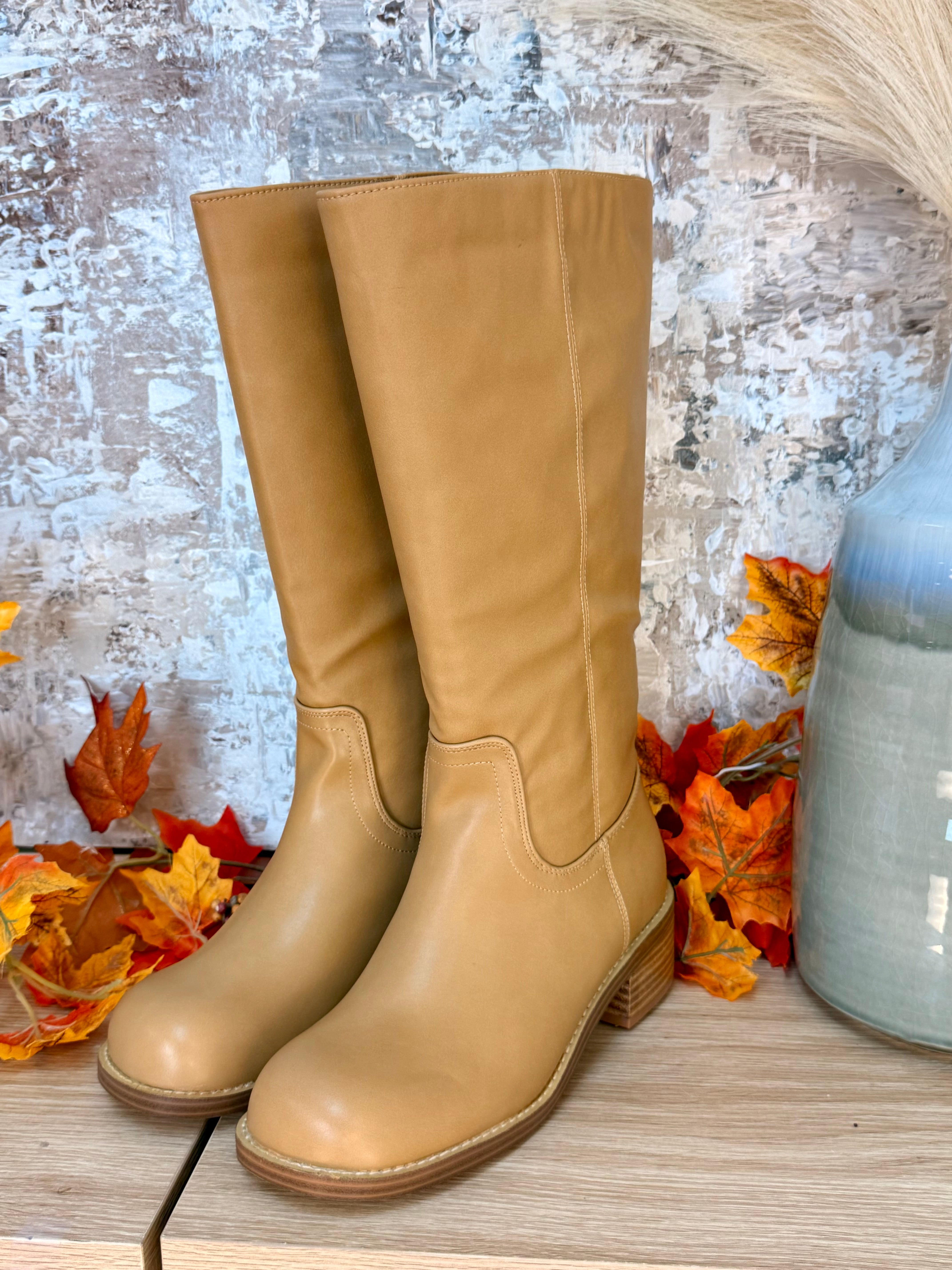 Corkys Put Up or Shut Up Boot - Camel Wide Calf-270 Shoes-Corkys-The Lovely Closet, Women's Fashion Boutique in Alexandria, KY