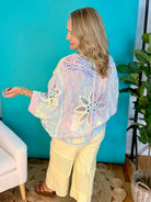 Crochet Cardigan - Multi Color - One Size-160 Cardigan/Kimonos-Pol Clothing-The Lovely Closet, Women's Fashion Boutique in Alexandria, KY