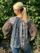 FINAL SALE - Harvesting Bouquets Blouse-110 Long Sleeve Top-The Lovely Closet-The Lovely Closet, Women's Fashion Boutique in Alexandria, KY