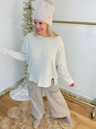 Winter-y Mix Thermal Top-110 Long Sleeve Top-easel-The Lovely Closet, Women's Fashion Boutique in Alexandria, KY