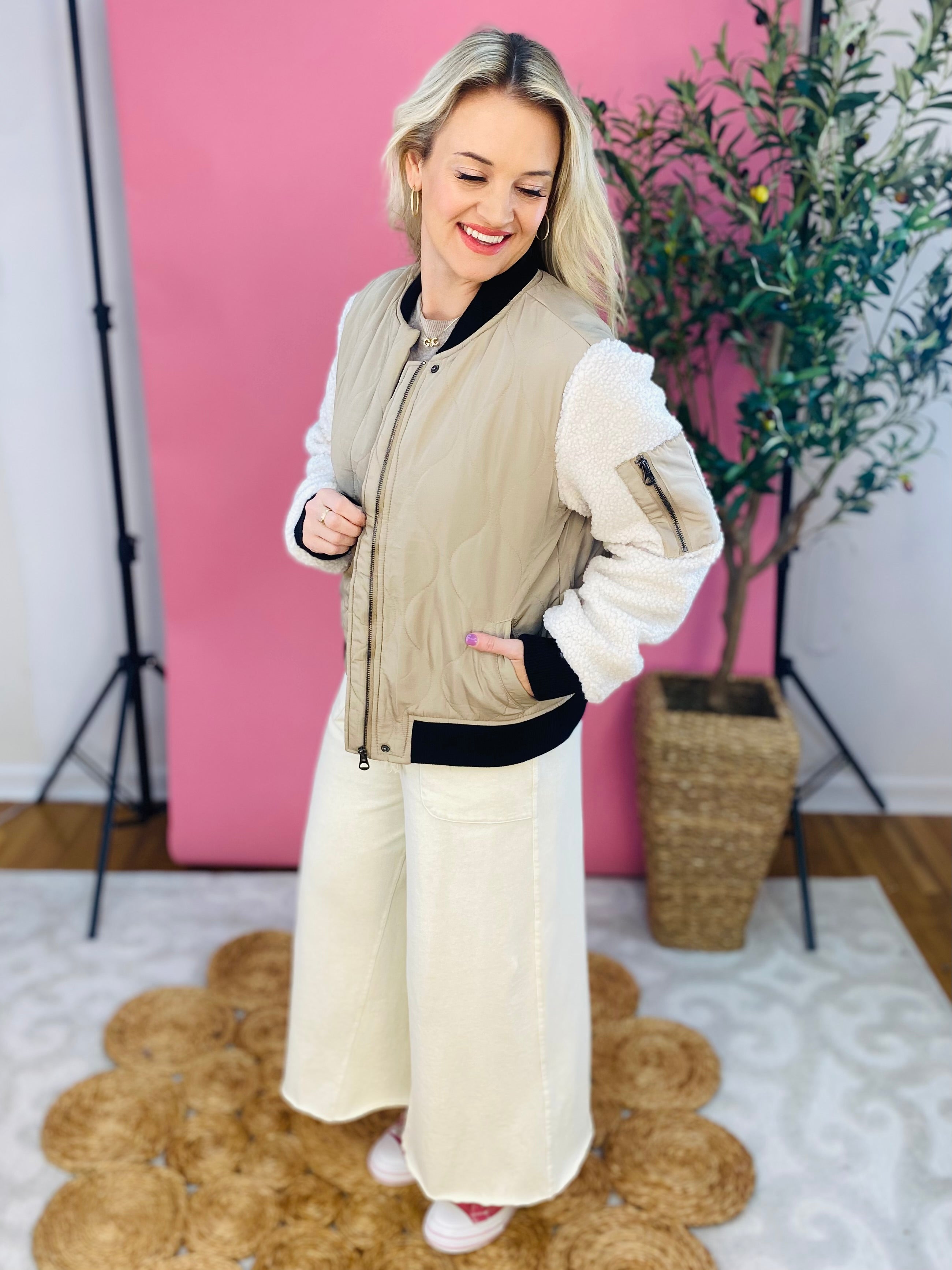 The Cool Girl Bomber Jacket-170 Jackets/Outerwear-The Lovely Closet-The Lovely Closet, Women's Fashion Boutique in Alexandria, KY