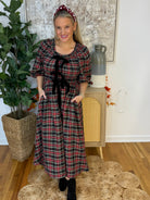Classic Holiday Plaid Dress-180 Dresses-Entro-The Lovely Closet, Women's Fashion Boutique in Alexandria, KY