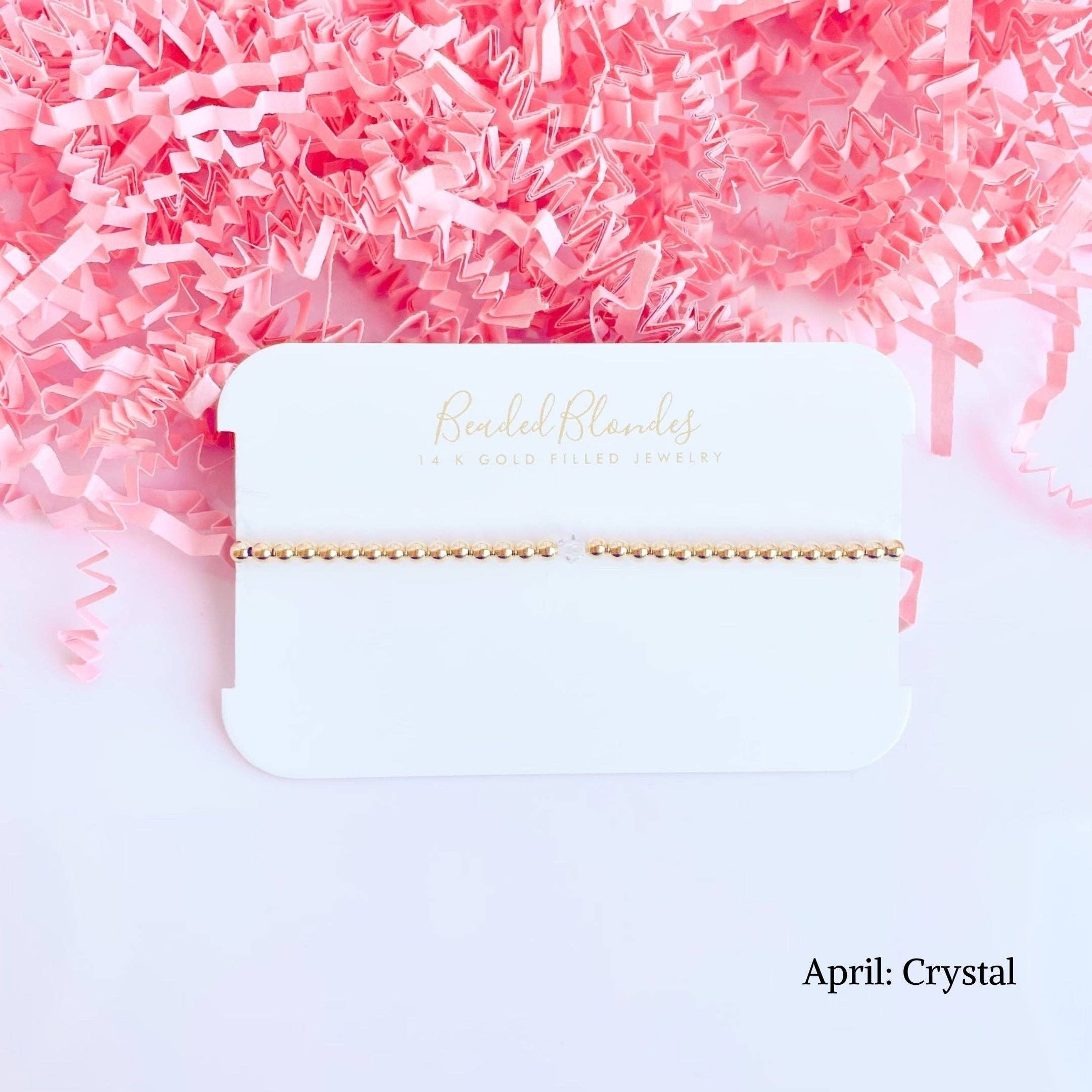 Beaded Blondes 7.25 inch Swarovski Birthstone Bracelet-250 Jewelry-Beaded Blondes-The Lovely Closet, Women's Fashion Boutique in Alexandria, KY