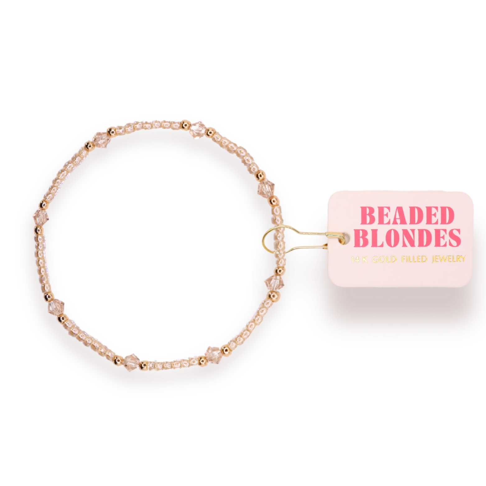 Eleanor Bracelet in Champagne: Std 6.75 inch-bracelet-Beaded Blondes-The Lovely Closet, Women's Fashion Boutique in Alexandria, KY