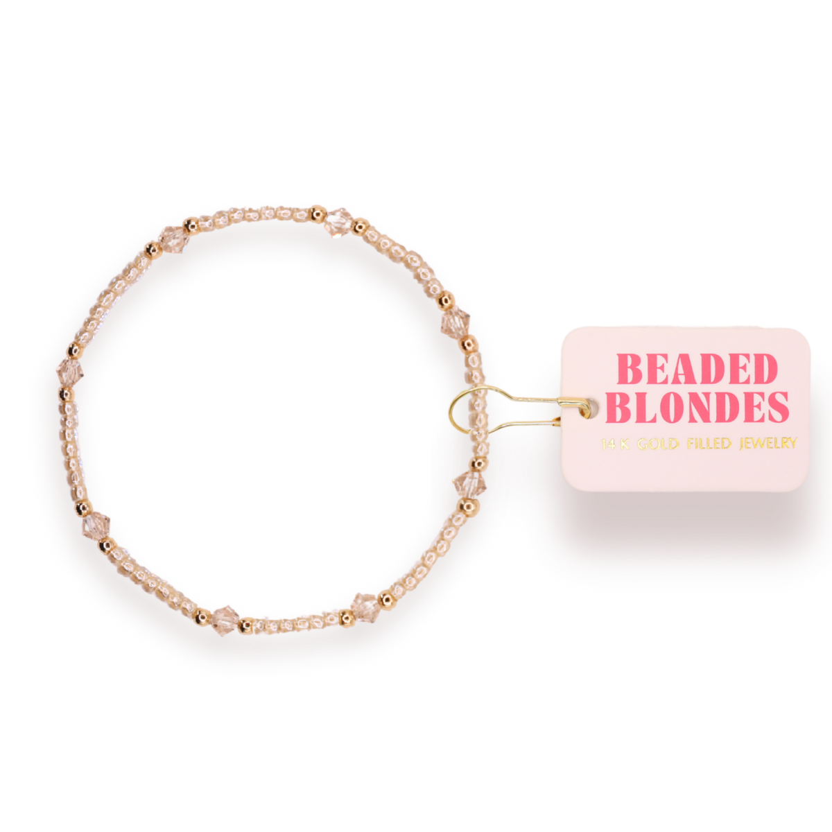 Eleanor Bracelet in Champagne: Std 6.75 inch-bracelet-Beaded Blondes-The Lovely Closet, Women's Fashion Boutique in Alexandria, KY