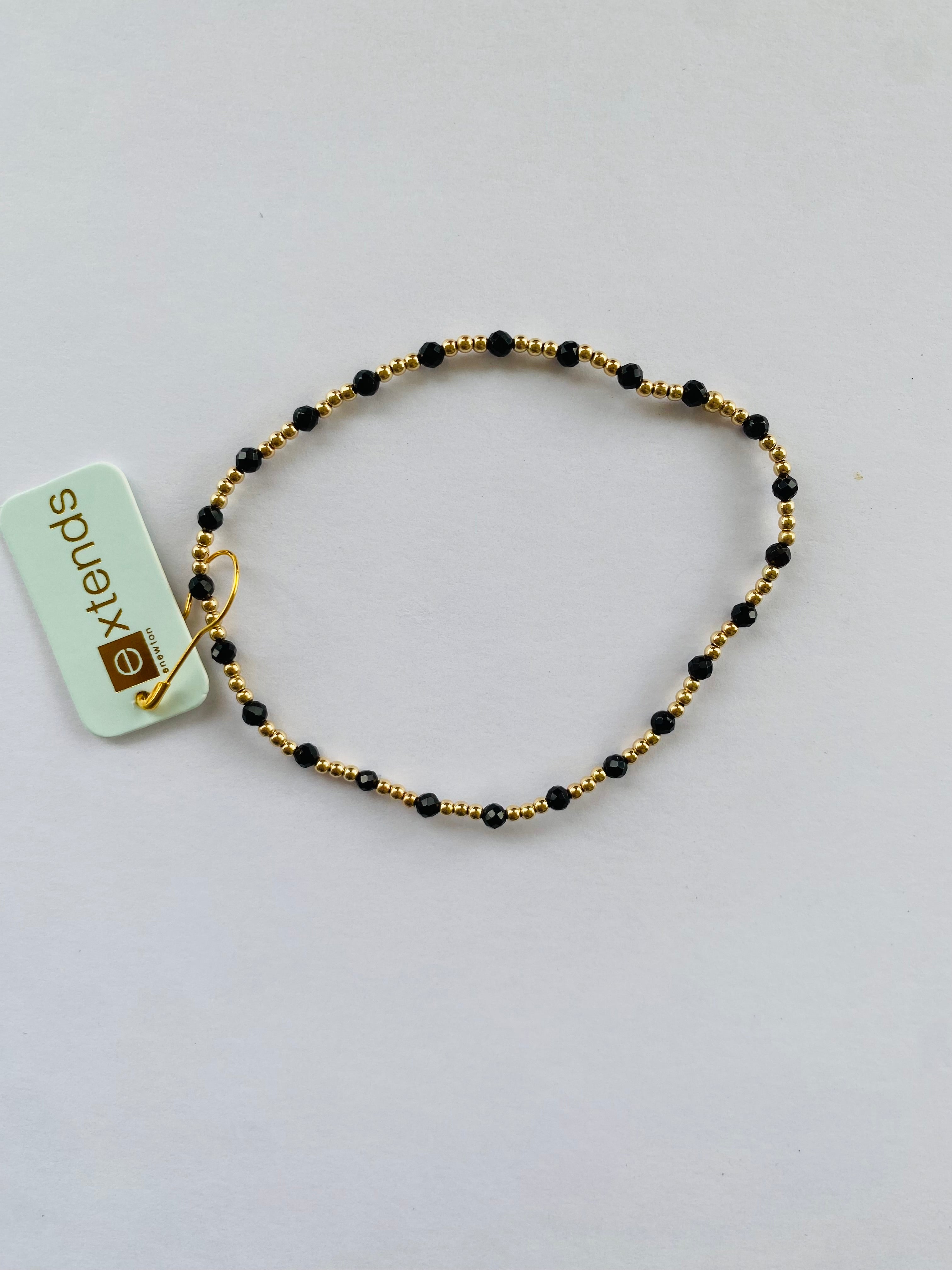 EXTENDS Gold Sincerity 3mm Faceted Onyx-260 eNewton-eNewton-The Lovely Closet, Women's Fashion Boutique in Alexandria, KY