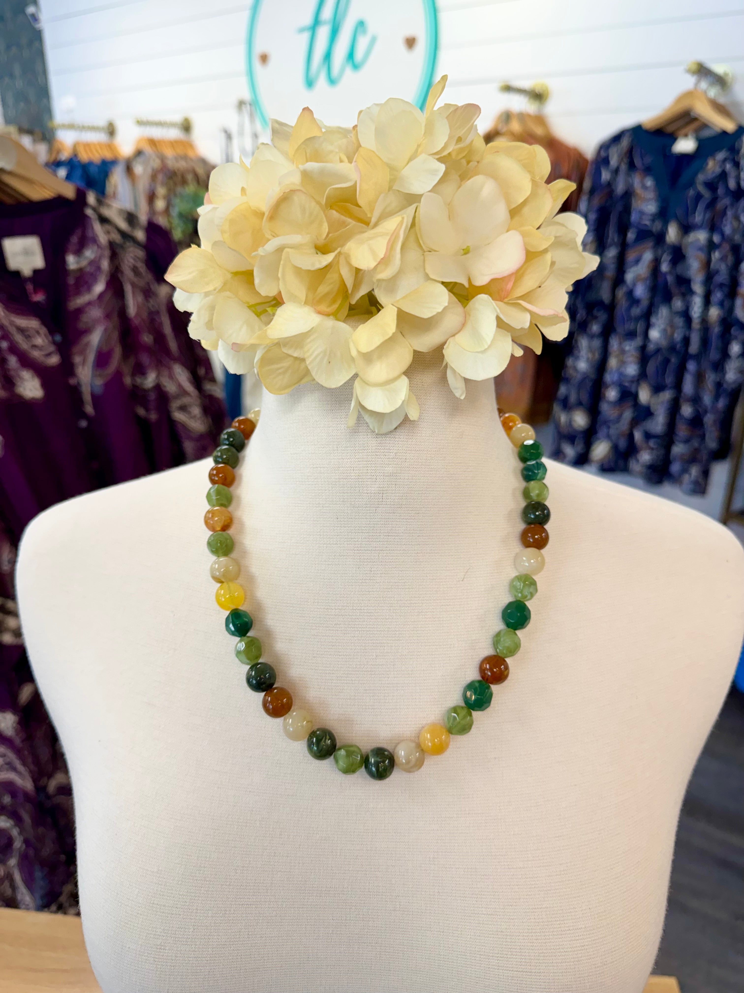 Green Apple Candy Bead Necklace-280 Accessories-Golden Stella-The Lovely Closet, Women's Fashion Boutique in Alexandria, KY