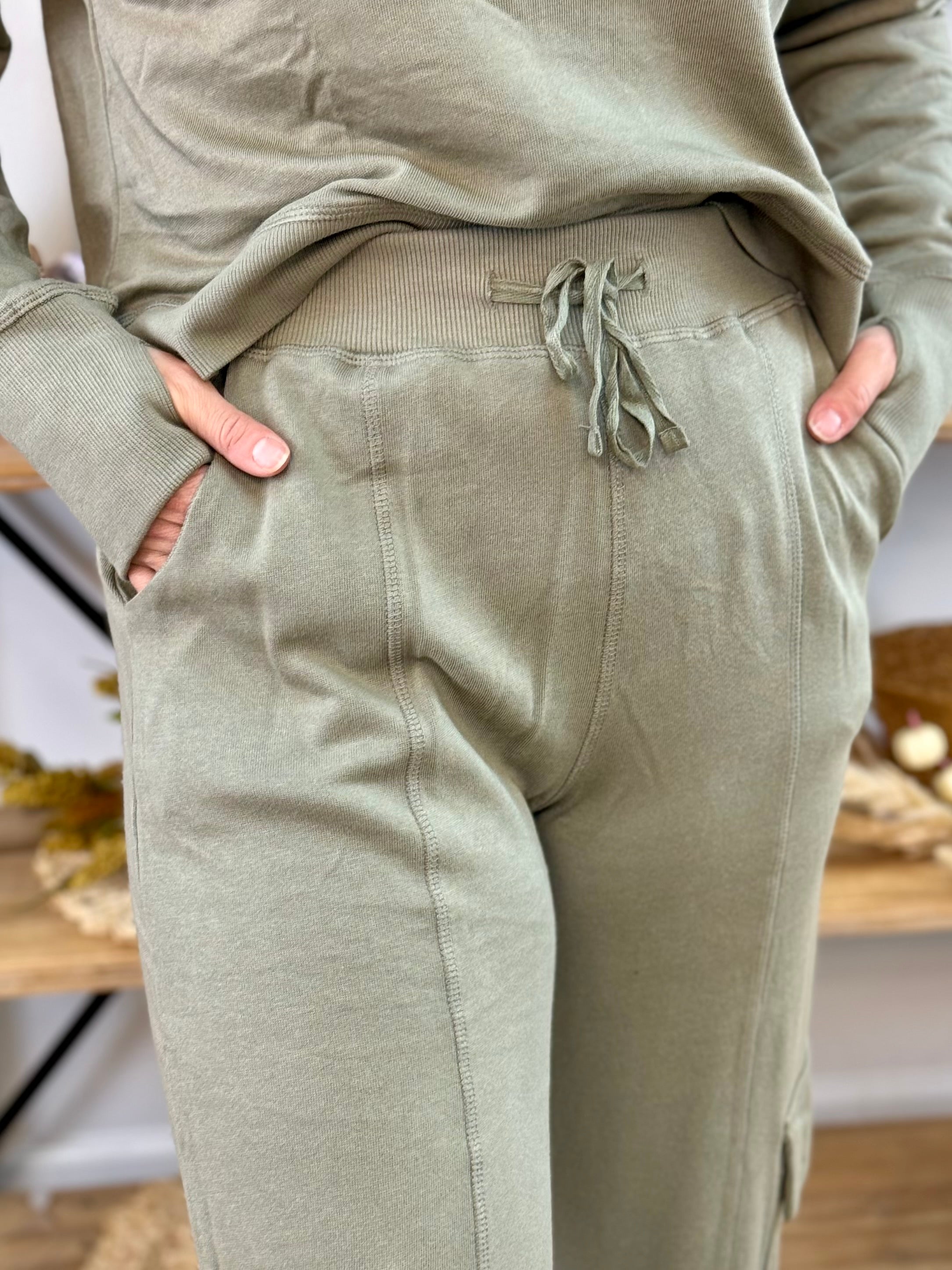 Organic Blend Cargo Athleisure Pants-240 Pants-The Lovely Closet-The Lovely Closet, Women's Fashion Boutique in Alexandria, KY