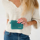 Suede Paris Card Wallet: Olive-wallet-Pretty Simple-The Lovely Closet, Women's Fashion Boutique in Alexandria, KY
