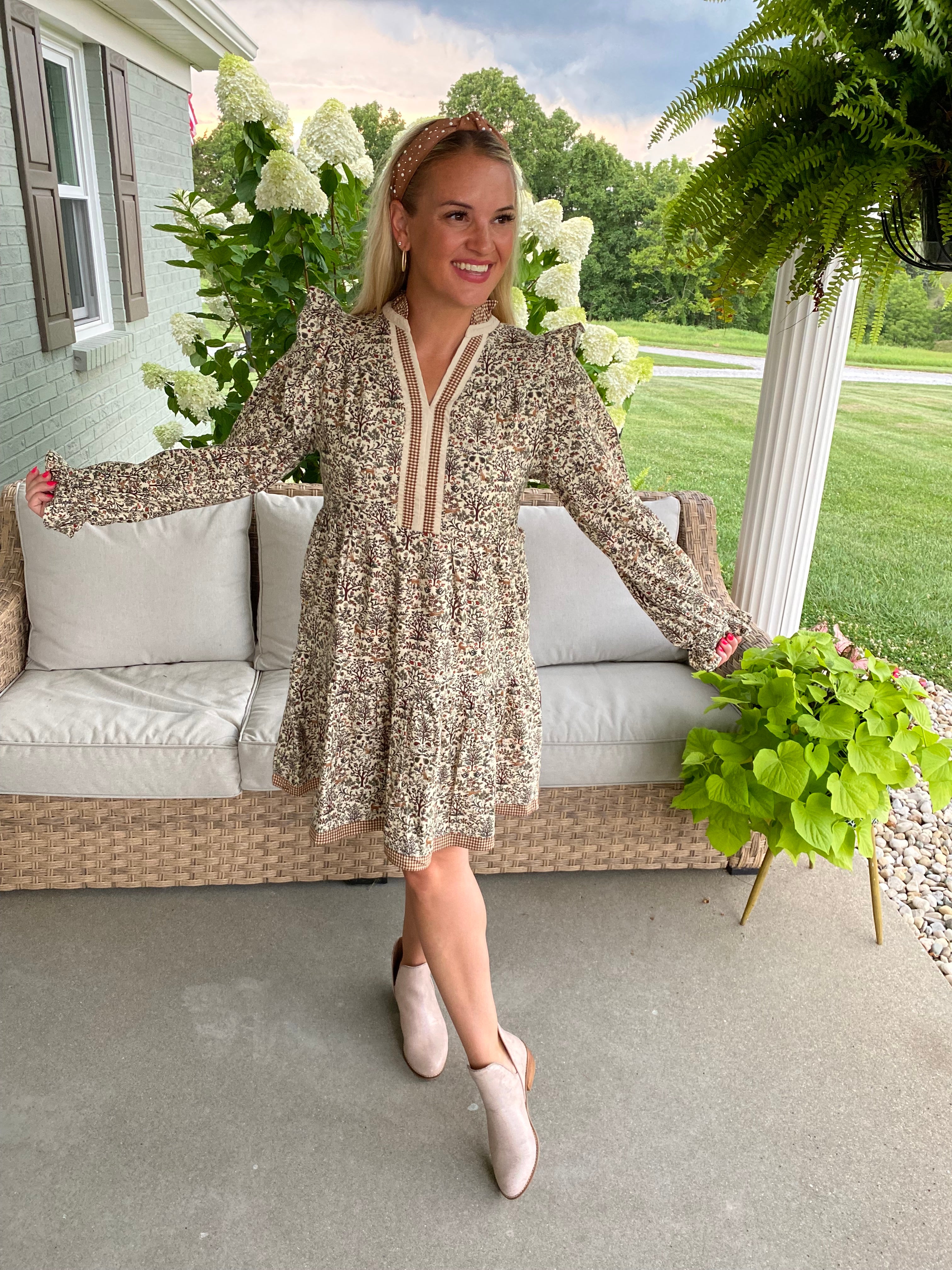 Whimsical Woodland Dress-180 Dresses-GIGIO-The Lovely Closet, Women's Fashion Boutique in Alexandria, KY