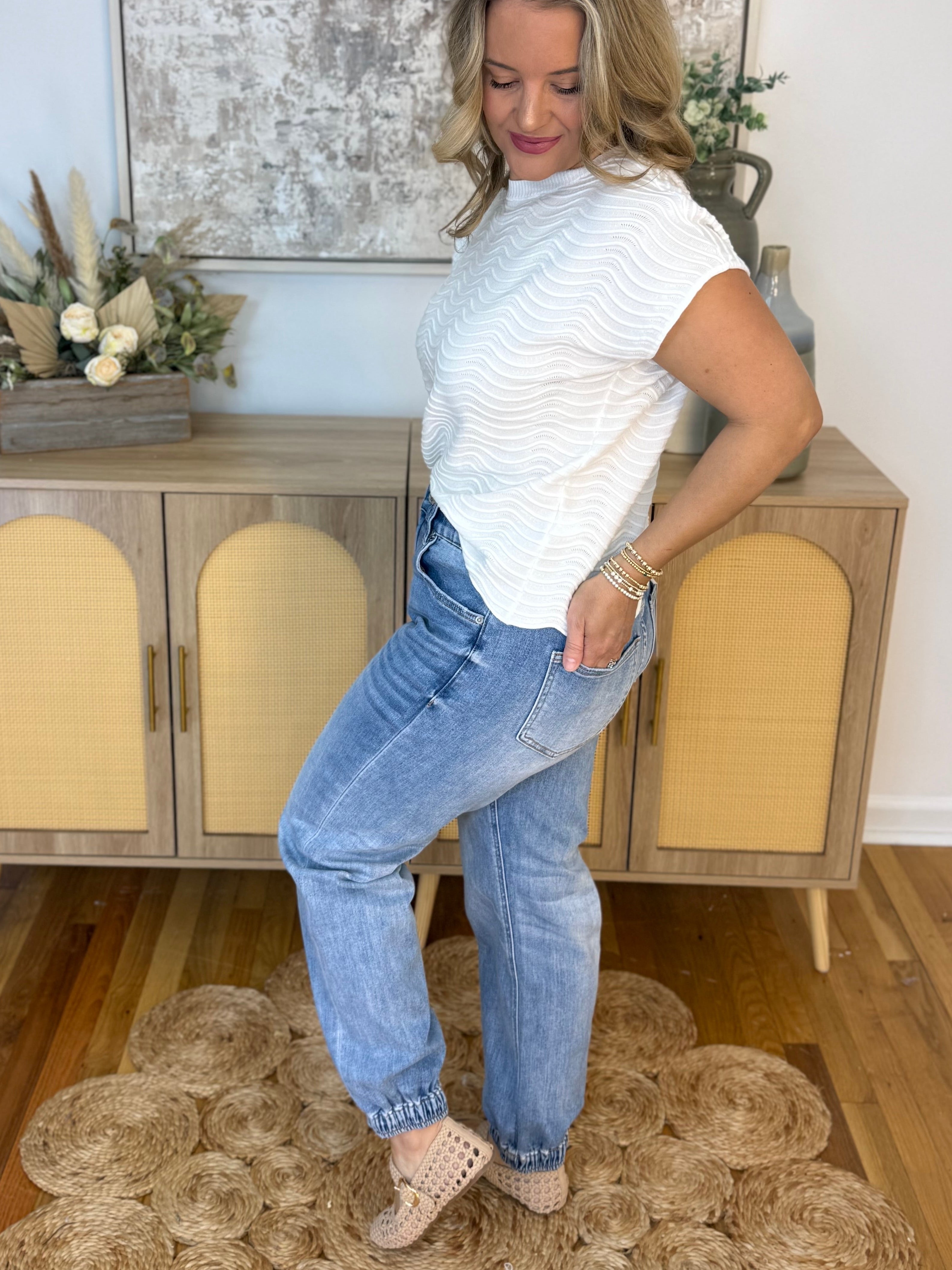 Mica High Rise Jogger-210 Jeans-Mica Denim-The Lovely Closet, Women's Fashion Boutique in Alexandria, KY