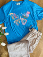 Floral Butterfly Graphic T-Shirt-135 T-Shirt Bar-The Lovely Closet-The Lovely Closet, Women's Fashion Boutique in Alexandria, KY