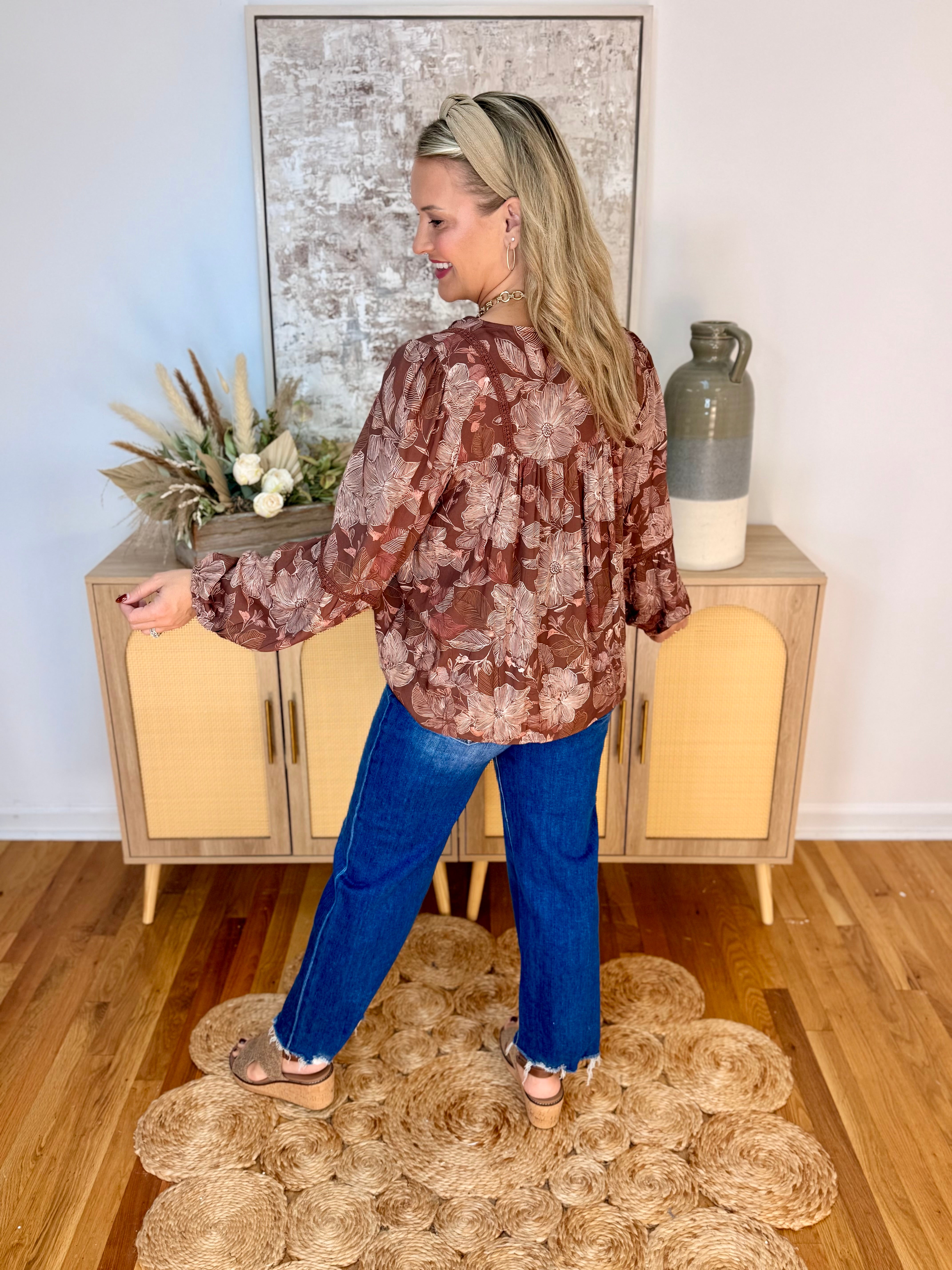 Cinnamon & Spice Blouse-110 Long Sleeve Top-Haptics-The Lovely Closet, Women's Fashion Boutique in Alexandria, KY