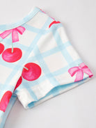 Charming Cherry Plaid Girls' Dress-360 Carolines Closet-Rylee Faith Designs-The Lovely Closet, Women's Fashion Boutique in Alexandria, KY