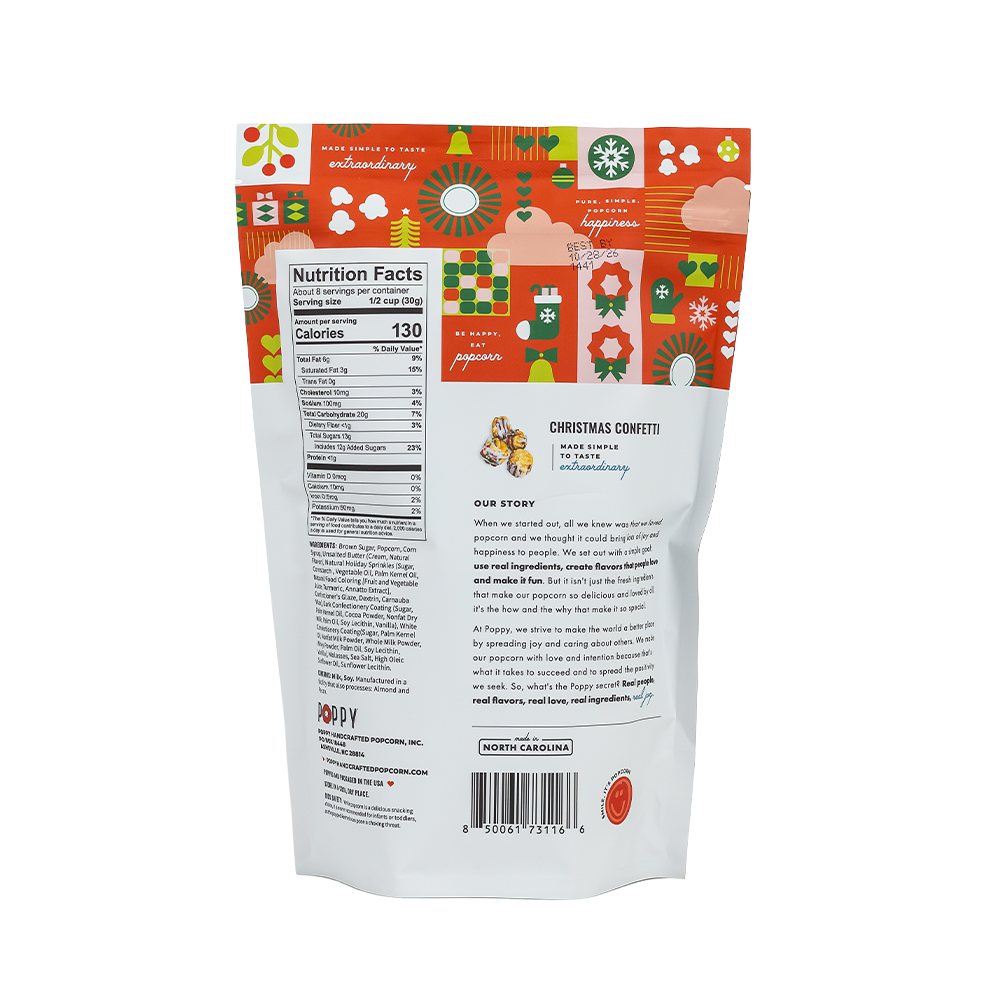 Christmas Confetti Popcorn-330 Food-Poppy Hand-Crafted Popcorn-The Lovely Closet, Women's Fashion Boutique in Alexandria, KY