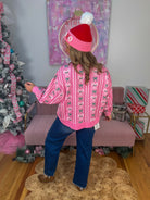 Millie Peppermint Twist Sweatshirt-110 Long Sleeve Top-Mary square-The Lovely Closet, Women's Fashion Boutique in Alexandria, KY
